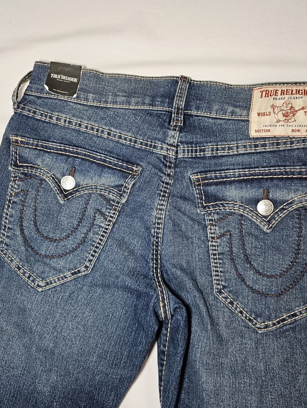 True Religion GENO BIG T Flap Pockets Relaxed Slim Jeans W32 L32 NWT